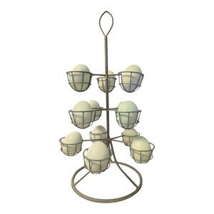 Pottery Barn Metal Egg Tree Holder Blue Easter Decor